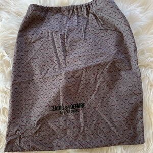 Zadig & Voltaire Gray & Red Dust Bag/Storage Bag
